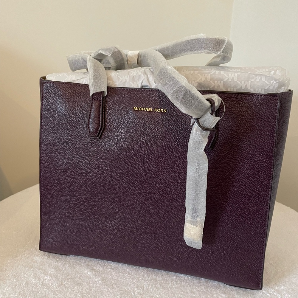 Michael Kors Burgundy Tote Bag